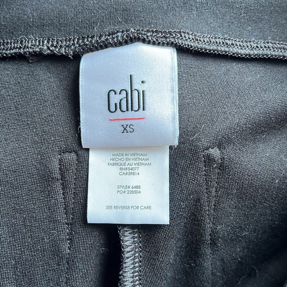CAbi Cheeky Black Pants Cropped Ponte Knit #6488 - Size XS - Picture 6 of 6